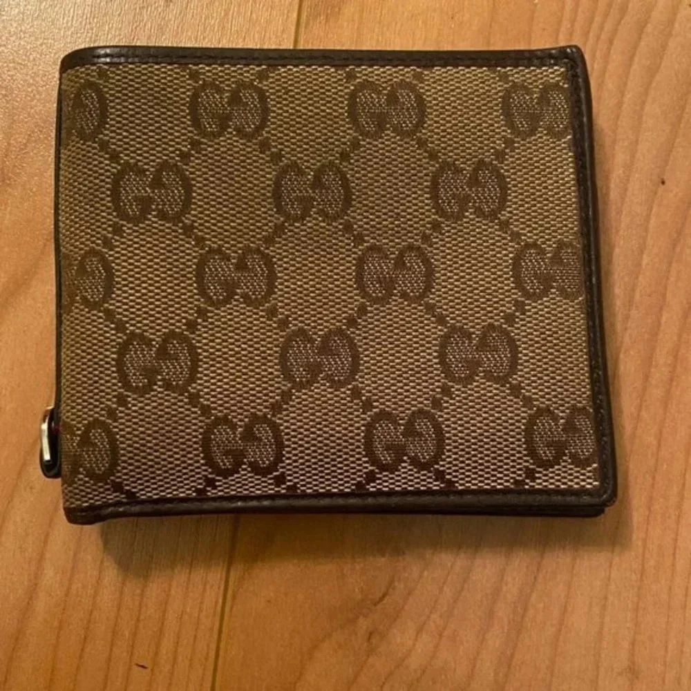 Gucci Monogram Canvas Bifold Wallet